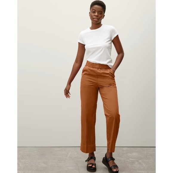 Everlane Womens The Easy Pant Pull On Pockets Stretch Honey Orange 0